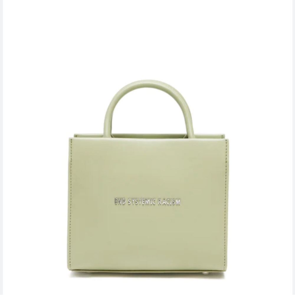 Brandon blackwood end systemic racism leather bag